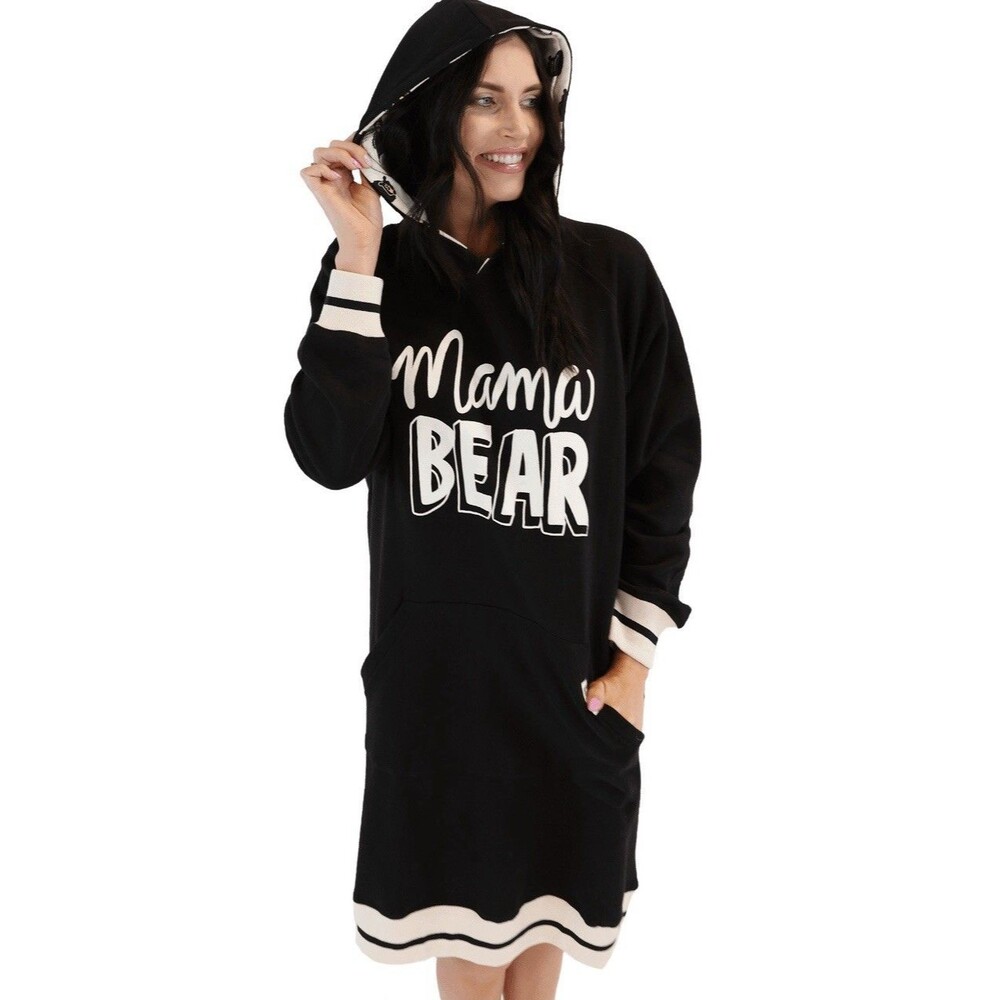 Lazy One Mama Bear Oversized Snuggie S/M With Hoodie/ Stay Warm‎ This Winter